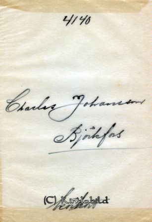 Charles Johansson Björkfors
Charles Johansson Björkfors
Nyckelord: Johansson Björkfors