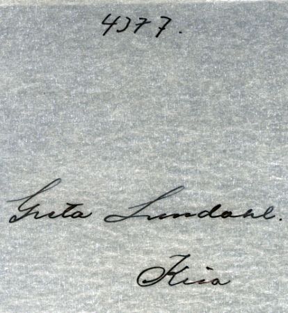 Greta Lundahl Kisa
Greta Lundahl Kisa
Nyckelord: Lundahl Kisa