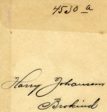 Harry Johansson Brokind
Harry Johansson Brokind
Nyckelord: Johansson Brokind