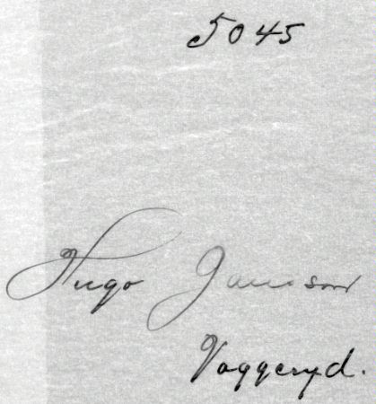 Hugo Jansson Vaggeryd
Nyckelord: Hugo Jansson Vaggeryd