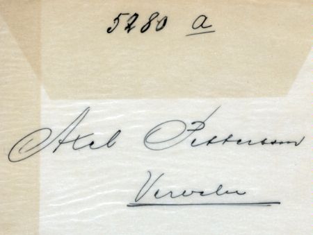Axel Pettersson Verveln
Axel Pettersson Verveln
Nyckelord: Pettersson Verveln