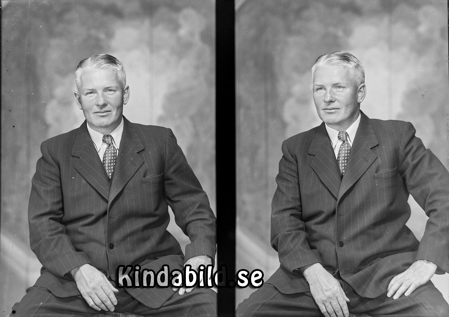 E Lundahl Kisa
raja
Man klädd i skjorta slips och kavaj

raja
Köpman Knut Eskil Lundahl, född 1905 i Tjärstad. Gift 1925 med mikroskopist Thyra Margareta född Ohlsson 1903 i Tjärstad.
De hade en dotter.
På 1960-talet arbetade Eskil Lundahl på lastbilscentralens kontor i Kisa. 
Han levde tills 1994
Källa: Folkräkning 1950 
Lena Källa: Gerd Pettersson

Nyckelord: Lundahl Kisa