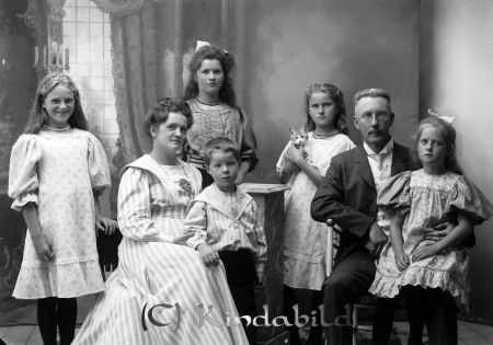 Doktor Bexelius Kisa
godj
Familjeporträtt Föräldrar och fem barn
Doktor Bexelius Kisa

raja
Doktor John Bexelius med maka Anna och barnen Marianne, Elsa Gunilla, Margaretha (Geth), Veronica (Vera) och Per Olof 
Källa: Inger
Nyckelord: Grupporträtt