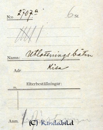 Ultottningsbåten Kisa
Nyckelord: Ultottningsbåten