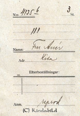 Beställningstext: Fru Anér, Kisa
Beställningstext: Fru Anér, Kisa
(reprod)
Fru Anér
Nyckelord: Fru Anér