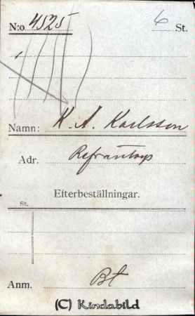 K A Karlsson Refvantorp
K A Svensson Bjerkefall
Kvinna Man Barn
Nyckelord: Svensson Bjerkefall