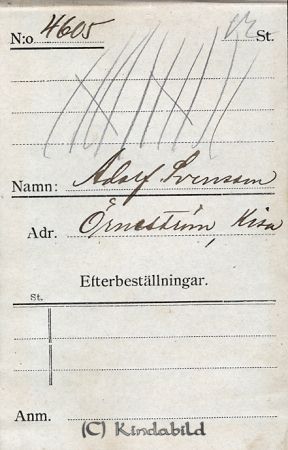 Adolf Svensson Örneström Kisa
Adolf Svensson Örneström Kisa
Nyckelord: Svensson Örneström