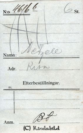Netzell Kisa
Besällningstext: Netzell, Kisa 
Nyckelord: Netzell Kisa