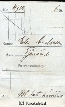 Elsa Andersson Tjärstad
Elsa Andersson Tjärstad
Nyckelord: Elsa Andersson