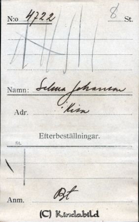 Selma Johansson Kisa
Selma Johansson Kisa
Nyckelord: Selma Johansson