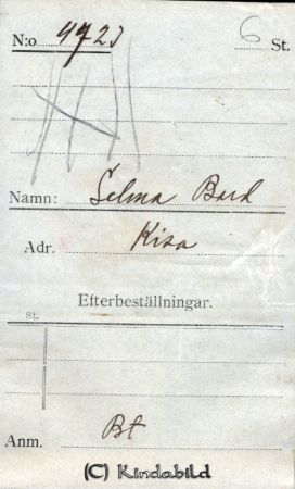 Selma Bard Kisa
Selma Bard Kisa
Nyckelord: Selma Bard