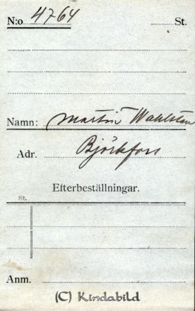 Martin Wahlström Björkfors
Martin Wahlström Björkfors
Nyckelord: Wahlström Björkfors