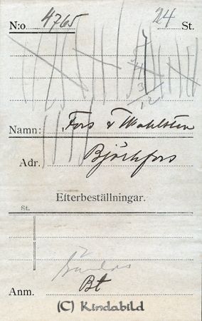 Fors och Wahlström Björkfors
Fors och Wahlström Björkfors
Nyckelord: Fors Wahlström