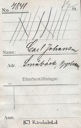 Carl Johansson Småbäck Opphem
Carl Johansson Småbäck Opphem
Nyckelord: Johansson Småbäck