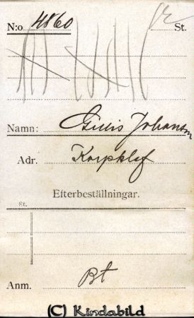 Gillis Johansson Korpklef
Gillis Johansson Korpklef  
Nyckelord: Gillis Johansson Korpklef Korpklev
