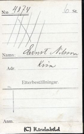 Ernst Nilsson Kisa
Ernst Nilsson Kisa
Nyckelord: Nilsson Kisa