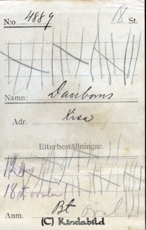  Danboms Kisa
Familjen Danbom
(Se också bild 4890)
Ernst Gilbert Danbom, 34, was born in America on 26 October 1877, the son of Augusta Danbom. He had five siblings.

Söndag natt den 14 april är det 90 år sedan den stora fartygskatastrofen när världens då största fartyg Titanic förliste på sin jungfruresa. 
Av de totalt 89 svenska och svenskamerikanska offren var tio från Horn.
Nyckelord: Titanic