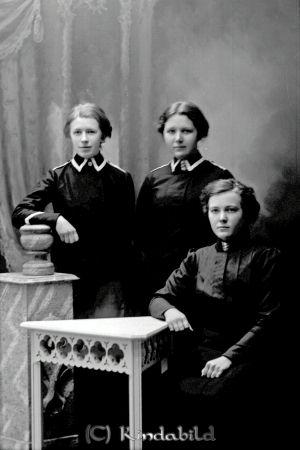 Sigrid Richt Kisa
godj
Sigrid Richt Kisa
Grupporträtt med tre kvinnor

raja
En av dessa är Sigrid Richt född 1891 i Kisa.
Hon gifte sig med Axel Svensson född 1891 i Kättilstad.
Barn: 
Eva född 1918 i Kisa
Stig född 1921 i Kisa
Rune född 1925 i Kisa
Källa: Folkräkning 1930 
Källa: Gerd Pettersson

Nyckelord: Richt Kisa