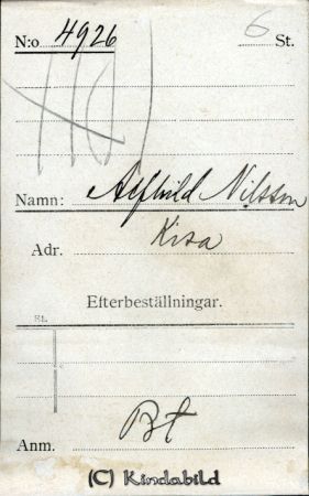 Alfhild Nilsson Kisa
Alfhild Nilsson Kisa
Nyckelord: Alfhild Nilsson