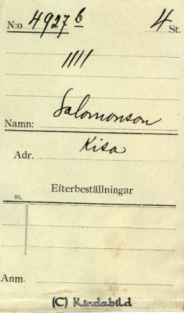Salomonsson Kisa
Salomonsson Kisa
Nyckelord: Salomonsson Kisa