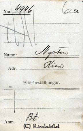 Nysten Kisa
familjen Nysten.

Nyckelord: Titanic Nysten Kisa