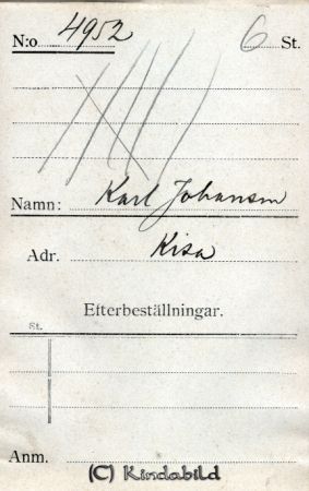 Karl Johansson Kisa
Karl Johansson Kisa
Nyckelord: Johansson Kisa