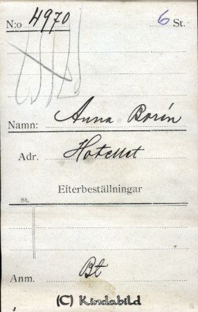 Anna Borén Hotellet
Anna Borén Hotellet
Nyckelord: Borén Hotellet