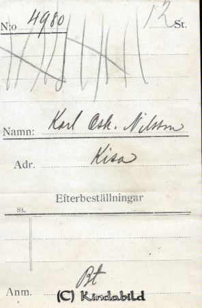 Karl Osk. Nilsson Kisa
Karl Osk. Nilsson Kisa
Nyckelord: Karl Osk. Nilsson Kisa