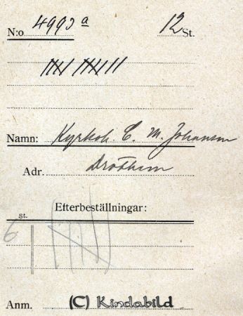 Kyrkoh. C. M. Johansson  Drothem
Beställningstext: Kyrkoherde C. M. Johansson, Drothem 
Nyckelord: Johansson Drothem