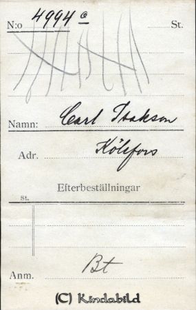 Carl Isaksson Kölefors
Carl Isaksson Kölefors
Nyckelord: Isaksson Kölefors