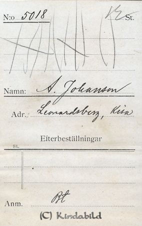 A Johansson Leonardsberg Kisa
A Johansson Leonardsberg Kisa
Nyckelord: Johansson Leonardsberg