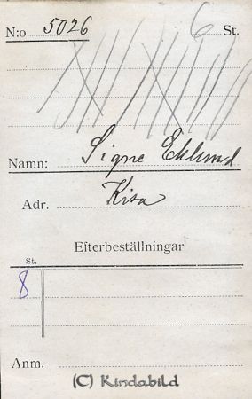 Signe Eklund Kisa
Signe Eklund Kisa
Nyckelord: Eklund Kisa