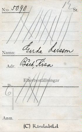 Gerda Larsson Bäck Kisa
Gerda Larsson Bäck Kisa
Nyckelord: Larsson Bäck