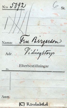 Fru Birgersson Vidingstorp
Fru Birgersson Vidingstorp
Nyckelord: Birgersson Vidingstorp