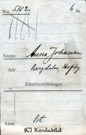 Anna Johansson Bergdalen Hofby
Anna Johansson Bergdalen Hofby
Nyckelord: Johansson Bergdalen