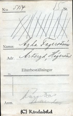 Ada Fagerström Årteryd Hägerstad
Ada Fagerström Årteryd Hägerstad
Nyckelord: Fagerström Årteryd