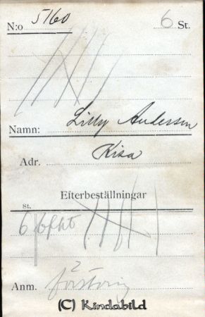 Lilly Andersson Kisa
Lilly Andersson Kisa
Nyckelord: Lilly Andersson