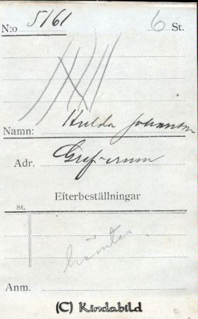 Hulda Johansson Grefverum
Hulda Johansson Grefverum
Nyckelord: Johansson Grefverum