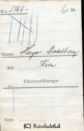 Hugo Dahlberg Kisa
Hugo Dahlberg Kisa
Nyckelord: Hugo Dahlberg