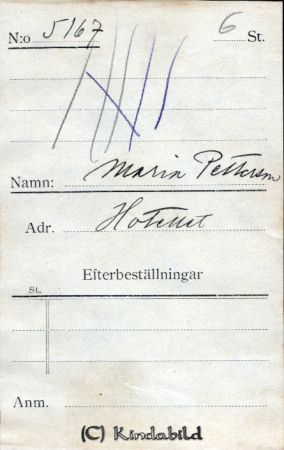 Maria Pettersson Hotellet
Maria Pettersson Hotellet
Nyckelord: Pettersson Hotellet