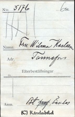 Fru Wilma Karlsson Tannefors
Fru Wilma Karlsson Tannefors
Nyckelord: Karlsson Tannefors