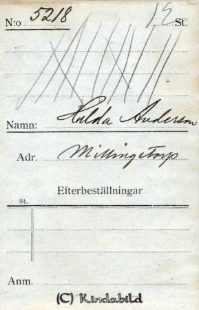 Hulda Andersson Millingetorp
Hulda Andersson Millingetorp
Nyckelord: Andersson Millingetorp