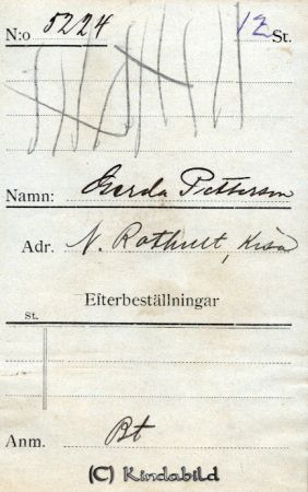 Gerda Pettersson N. Rothult Kisa
Gerda Pettersson N. Rothult Kisa
Nyckelord: Gerda Pettersson