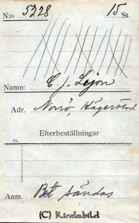 C J Lejon  Norrö Hägerstad
C J Lejon  Norrö Hägerstad
Nyckelord: Lejon Norrö