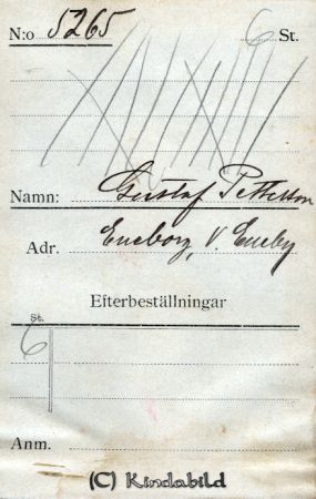 Gustaf Pettersson  Eneborg  V Eneby
Gustaf Pettersson  Eneborg  V Eneby
Nyckelord: Pettersson Eneborg
