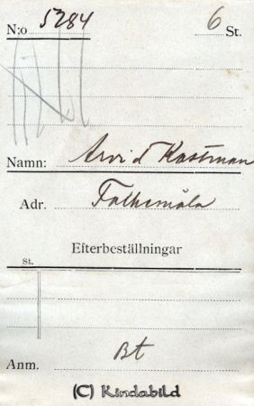 Arvid Kastman Falkemåla
Arvid Kastman Falkemåla
Nyckelord: Kastman Falkemåla