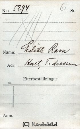 Edith Ram Hult Tidersrum
Edith Ram Hult Tidersrum
Nyckelord: Ram Hult