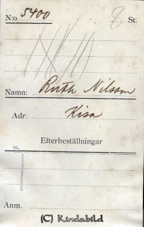 Ruth Nilsson Kisa
Ruth Nilsson Kisa
Nyckelord: Ruth Nilsson
