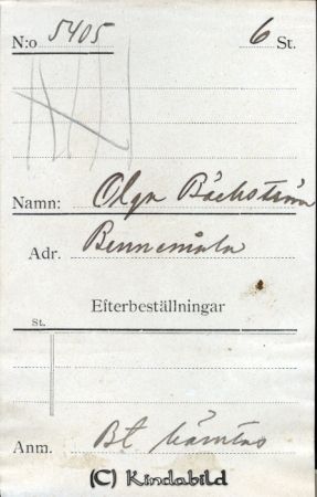 Olga Bäckström Bännemåla
Olga Bäckström Bännemåla
Nyckelord: Bäckström Bännemåla
