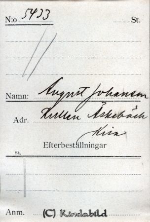 August Johansson Kullen Äskebäck Kisa
August Johansson Kullen Äskebäck Kisa
Nyckelord: Johansson Kullen